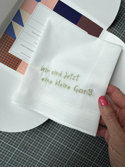 Personalisiertes Taschentuch mit Wunschtext