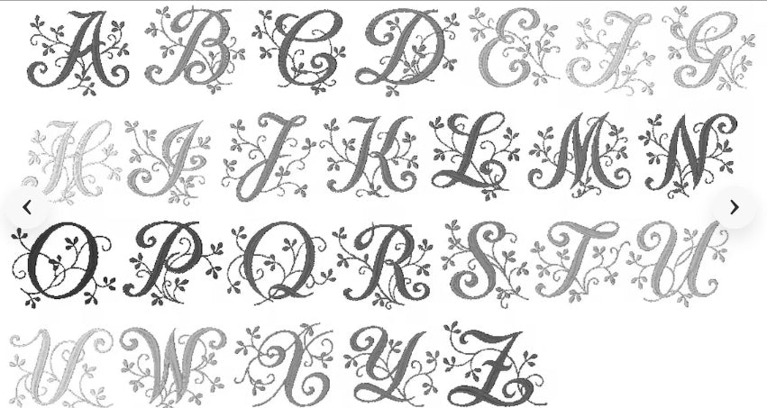 "MAGNOLIA" - bestickte personalisierte Serviette mit Monogramm für Hochzeit & Events