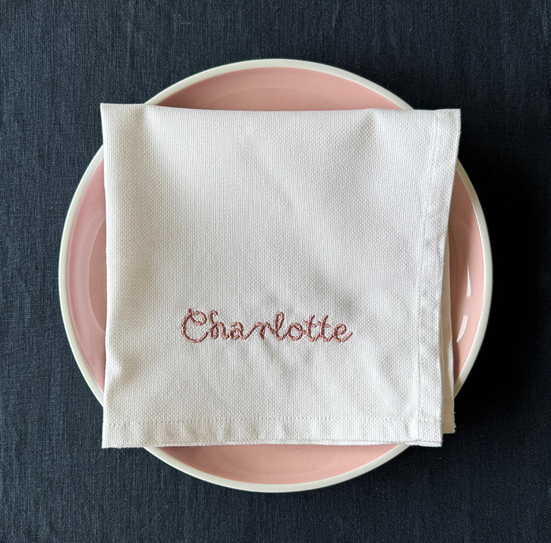 Baumwollserviette "Schrift No.1"