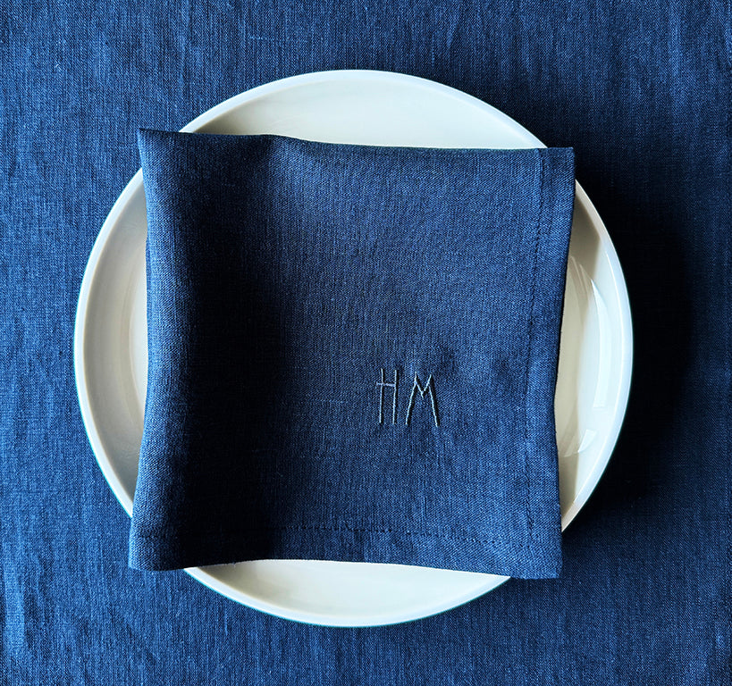 Leinenserviette "Initialen No.3"