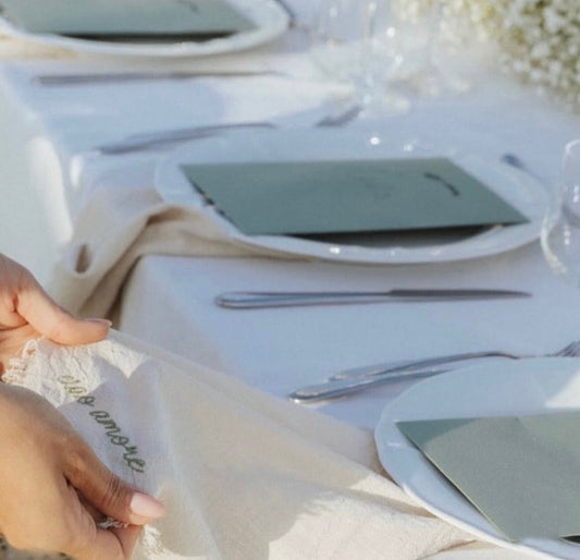 Personalisierte Servietten für die Hochzeit