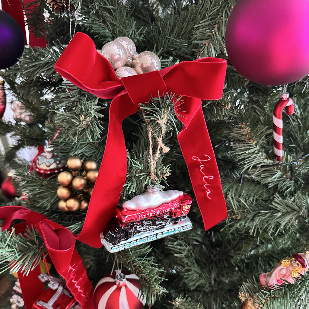 Rote Samtschleife "Personalisiert"