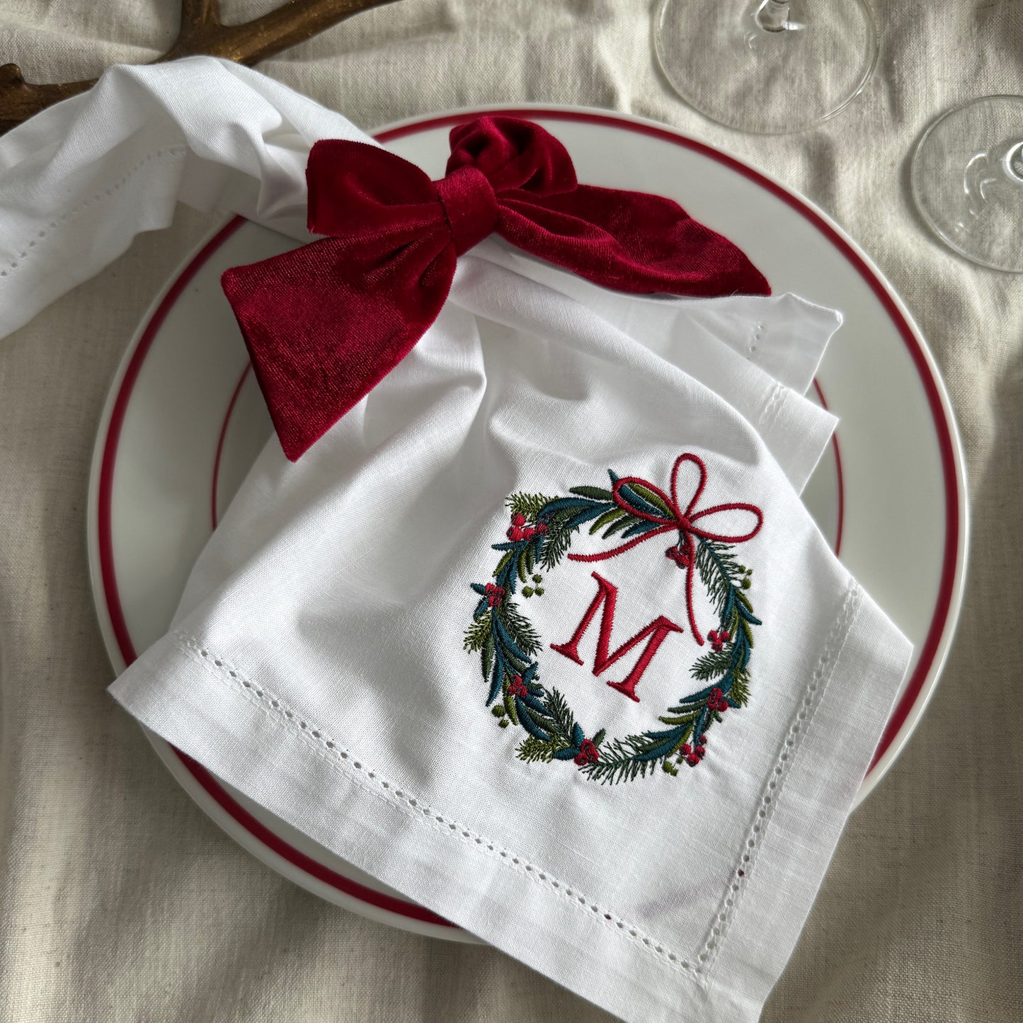 Winterliches Monogramm (farbig)