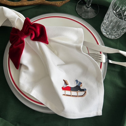 Servietten-Set "Schneefreude" (4 Stk.)