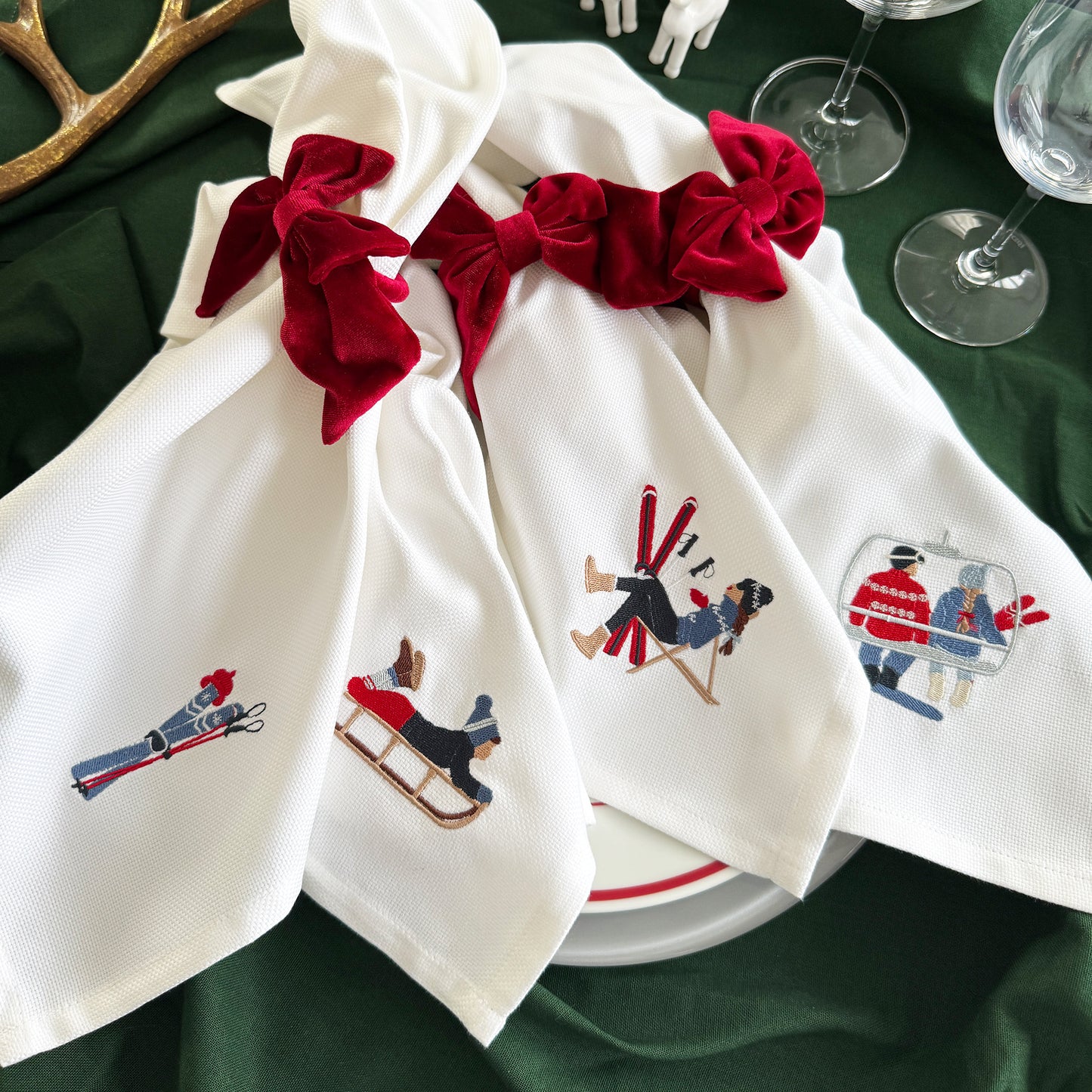 Servietten-Set "Schneefreude" (4 Stk.)