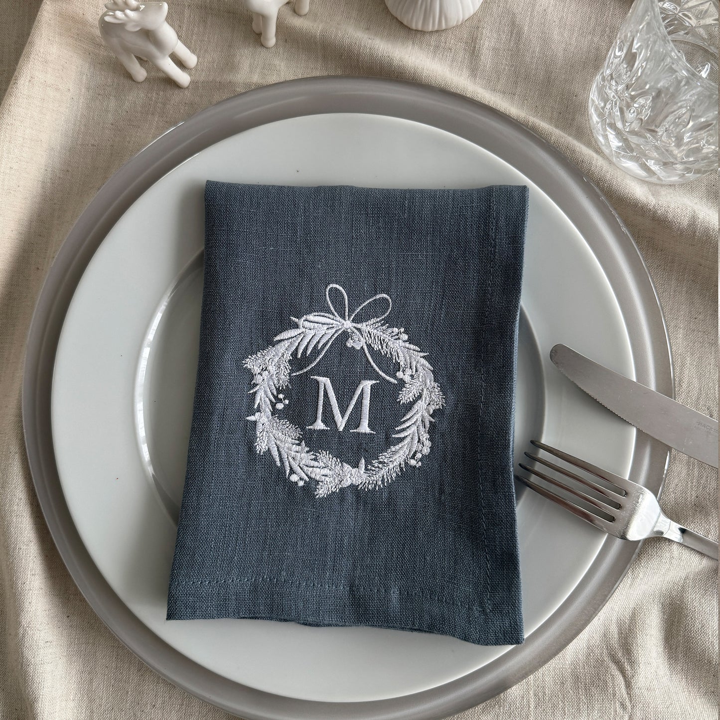 Winterliches Monogramm (einfarbig)