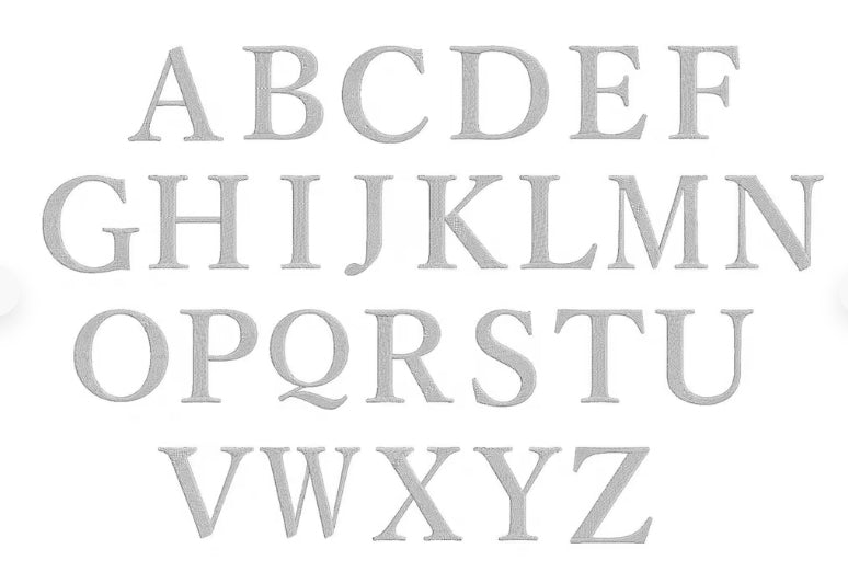 "CLASSIC" - bestickte personalisierte Serviette mit Monogramm für Hochzeit & Events