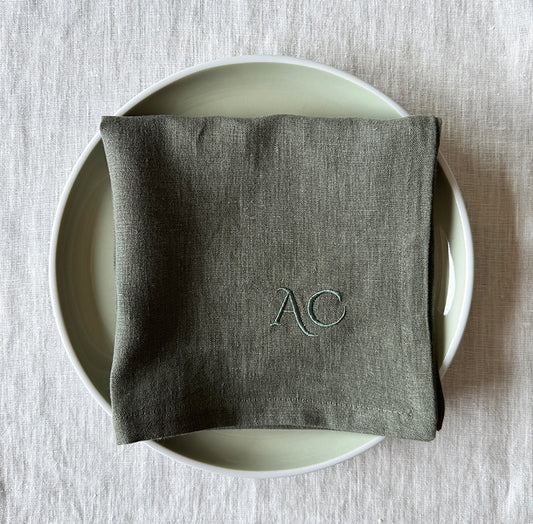 Leinenserviette "Initialen No.2"