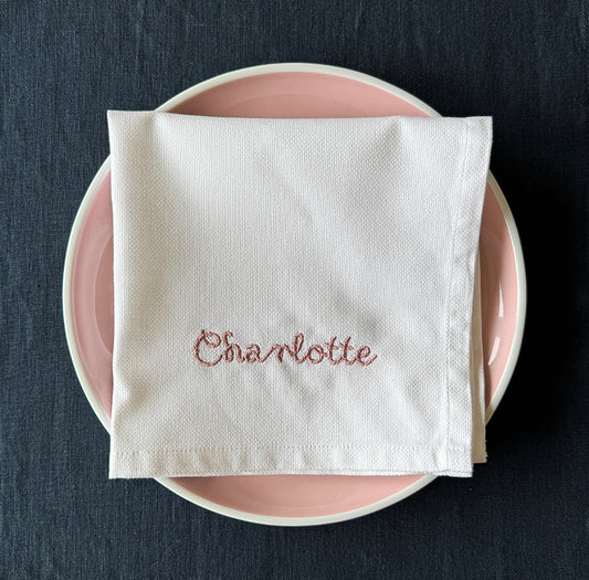 Baumwollserviette "Schrift No.1"