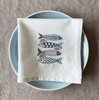 Servietten-Set "Sardinen"