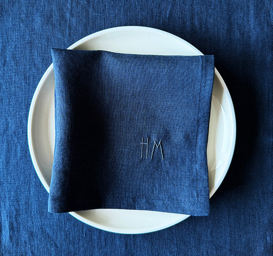 Leinenserviette "Initialen No.3"